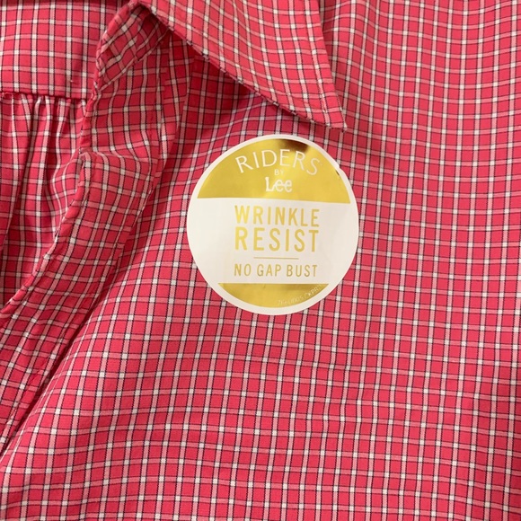 Riders by Lee Button up Shirts, 2X NWT, Pink &Blue - Picture 6 of 8